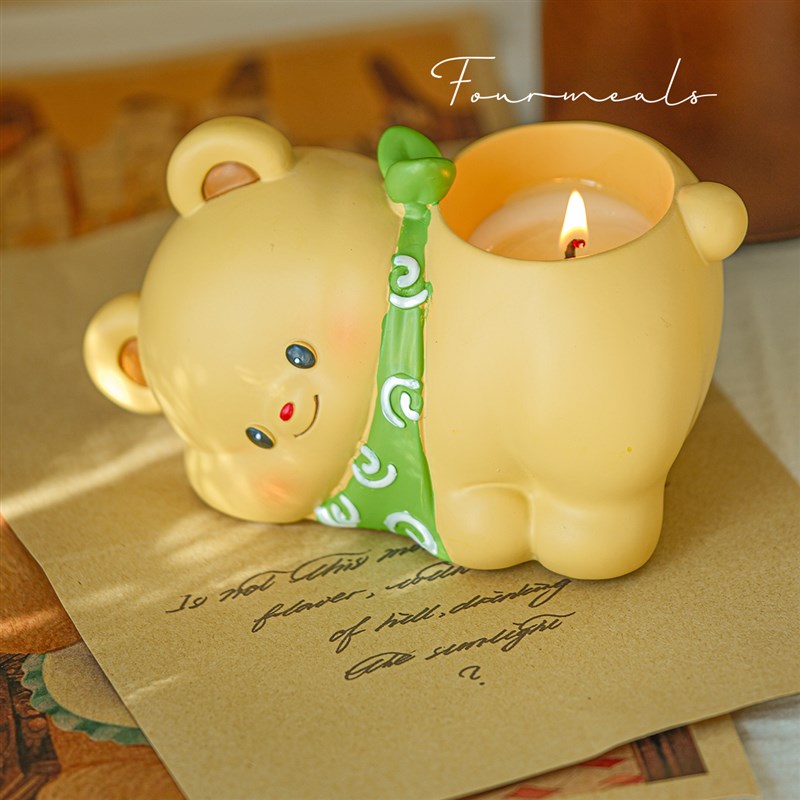 《黄油小熊》热可可香薰蜡烛家用室内持久送闺蜜女生可爱生日礼物