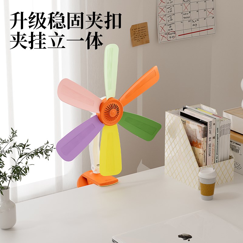 夹扇电风扇大风力静音家用床头宿舍办公室桌面夹式大号可调速风扇