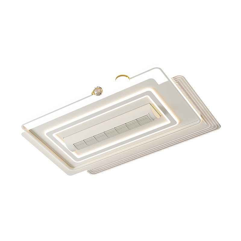 客厅灯无叶风扇灯简约2024年新款多功能全光谱客厅卧室灯中山灯具