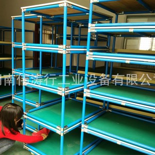 供应工厂线棒货架 滑轨精益管货架 电子移动式防静电货架