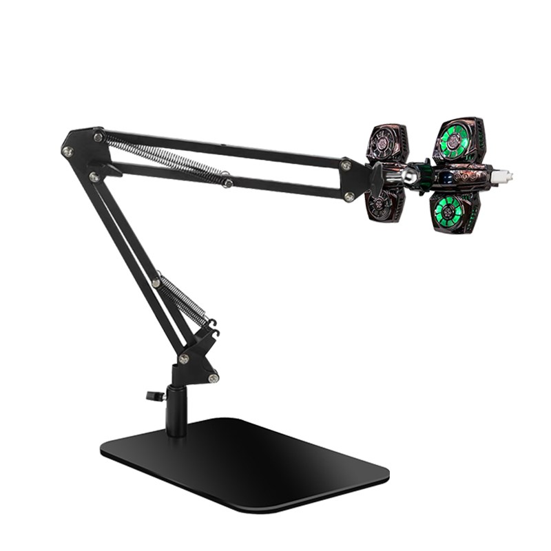 双机位散热器支架设备两个手机带制冷直播俯拍专用夹子升降调节稳