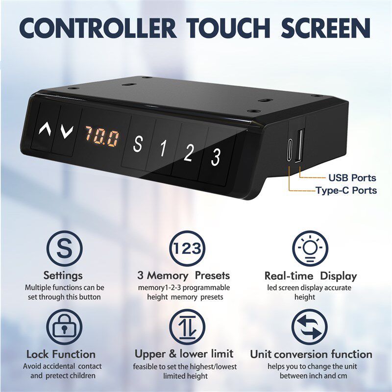 出口外贸单 智能双电动升降桌站立式办公桌卧室学习书桌电脑桌架