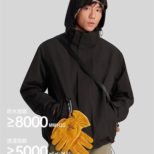 2024秋冬新款户外情侣款三合一羽绒两件套冲锋衣男款登山服女款