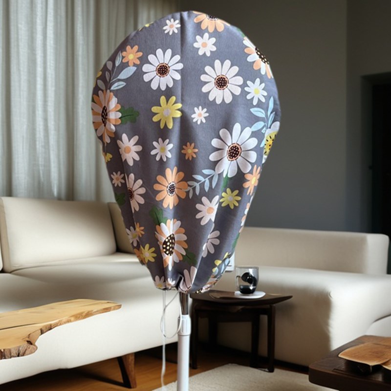 落地式电风扇防尘保护罩椭圆套全包键盘抽绳半包家用立式电风扇罩