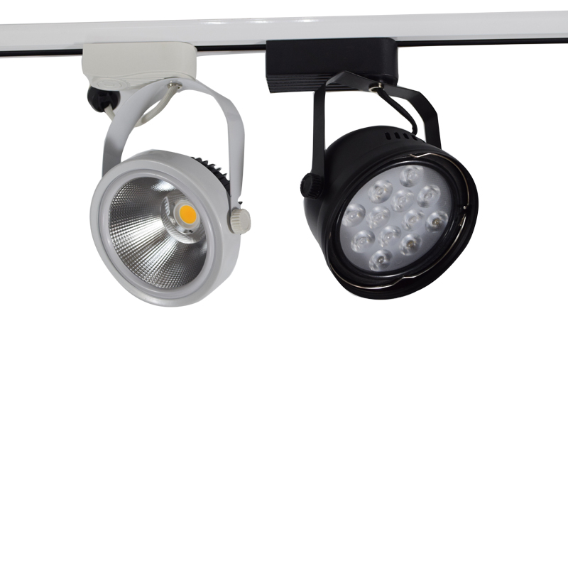 led轨道射灯全電壓路軌燈110伏寬電壓滑軌燈12w明装射燈9w导轨灯