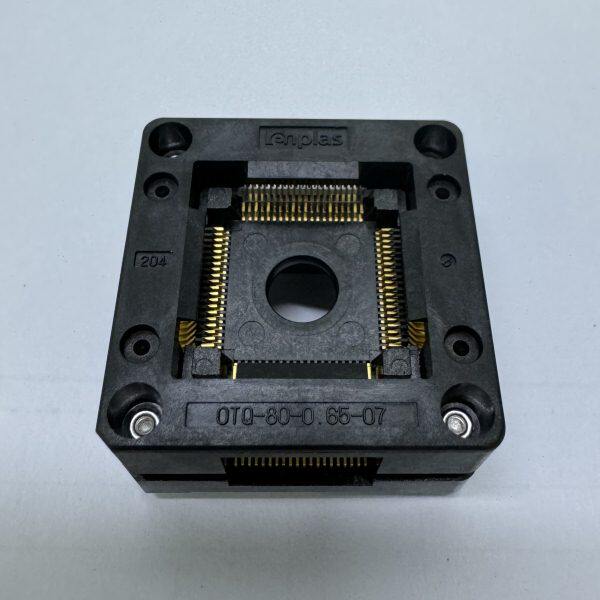 OTQ-80-0.65-07 烧录座 IC老化测试插座 编程座 QFP80座0.65mm