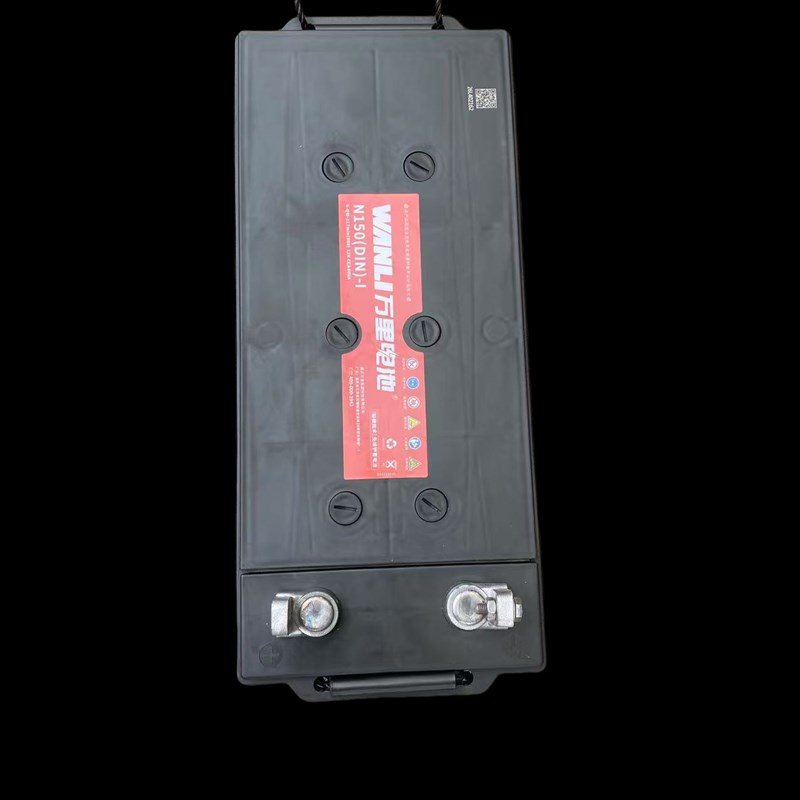 万里电池12V150安汽车货车电瓶铅酸免维护蓄电池物流发货