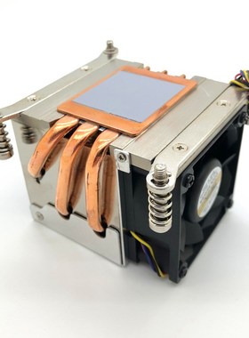 铜管电脑2U服务器CPU散热器 775/115X/1366/2011平台散热风扇侧吹