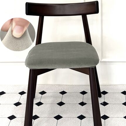 毛绒加厚高级椅子套罩万能通用2024保护座面餐桌牛角实木板凳坐垫