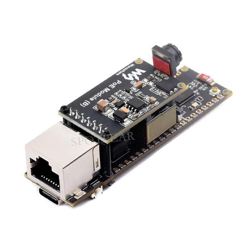 ESP32-S3 ETH Cam网口开发板PoE SD摄像头兼容树莓派Pico尺寸