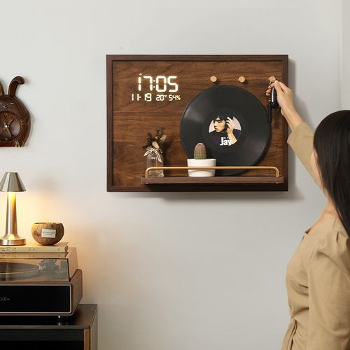 2025新款电表箱装饰画带钟表立体可置物遮挡画配电箱总开关盒挂画