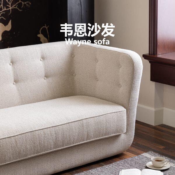 集木室物所/韦恩沙发客厅小户型布艺多双人复古新款直排法式北欧