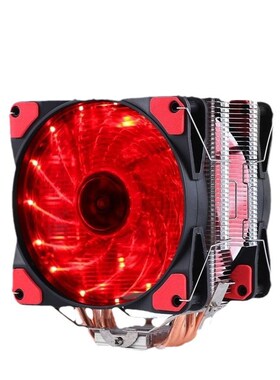 12CM4铜管CPU散热器2011多平台电脑风冷散热器1700 i7 i5静音风扇