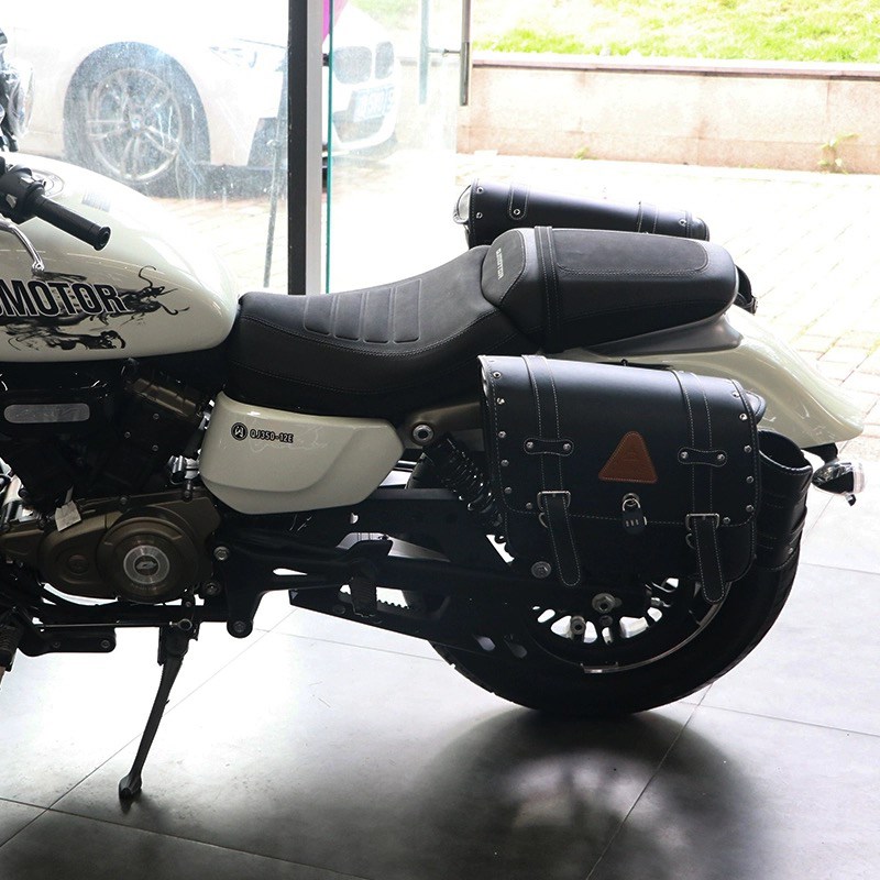 适用隆鑫无极CU525摩托车边包巡航挂包马鞍工具侧快拆箱包改装件