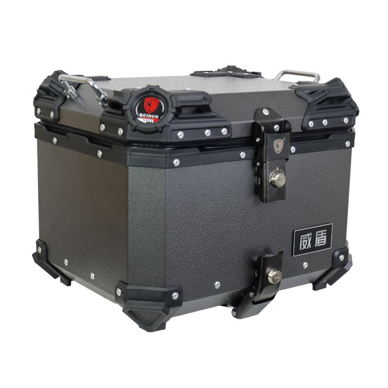 威盾机车尾箱三阳巡弋150X滑板车铝合金后尾箱快拆收纳箱行李箱