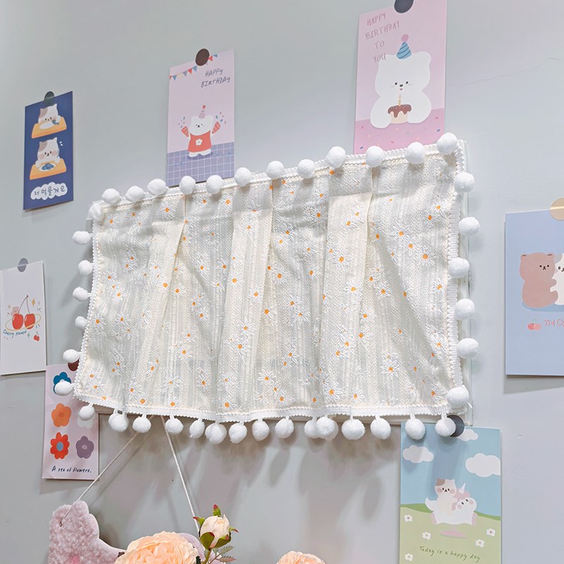 法式奶油风电表箱遮丑盖帘wifi消防栓装饰遮挡帘开关盒画布免安装