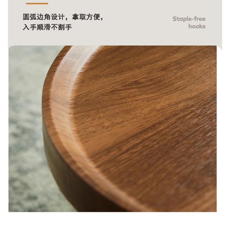 圆形桌面板diy茶几单独台面椭圆形桌面板简约家用加厚挡边置物板