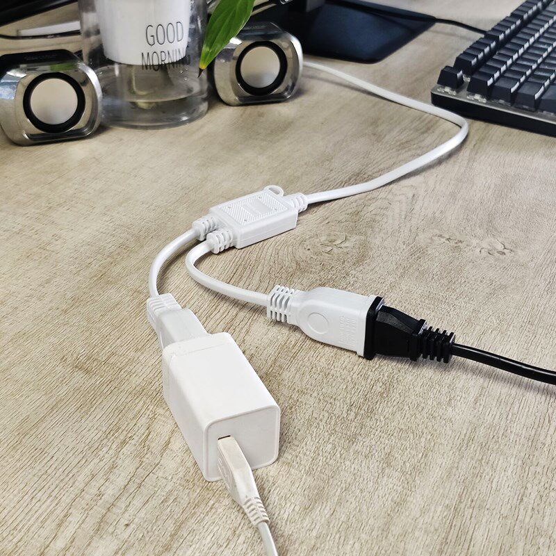 家用一转二大功率电源延长线 线插座接线 线板两插头超薄转换器90