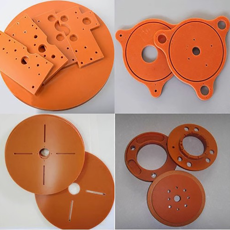 电木板防静电工板隔热胶木板加工定制耐高温橘红色黑色绝缘板材ZY