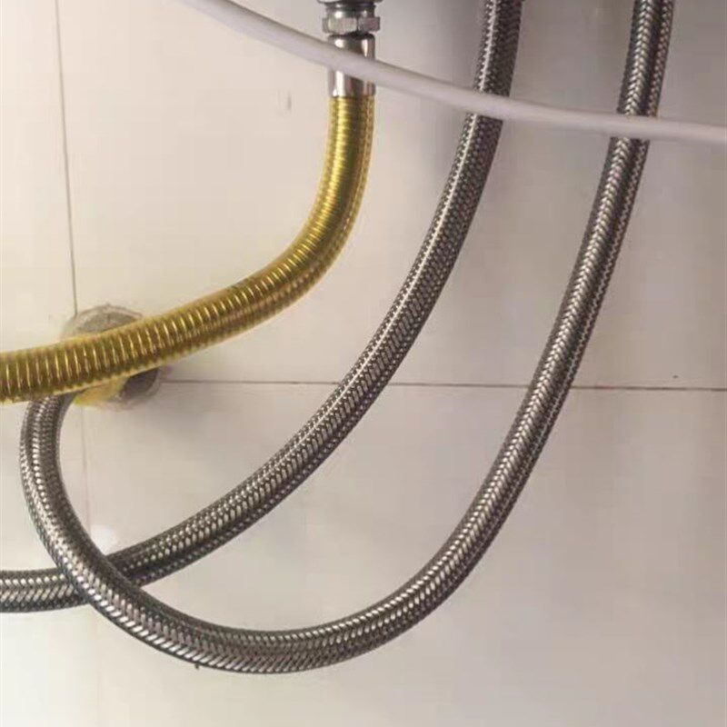 4分加长软管冷热进水管热水器软管高压防爆管304不锈钢金属编织管