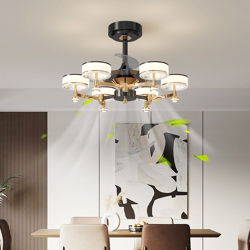 励昌家装灯饰意式极简轻奢吸顶风扇灯高端主卧房间客厅餐厅高级感