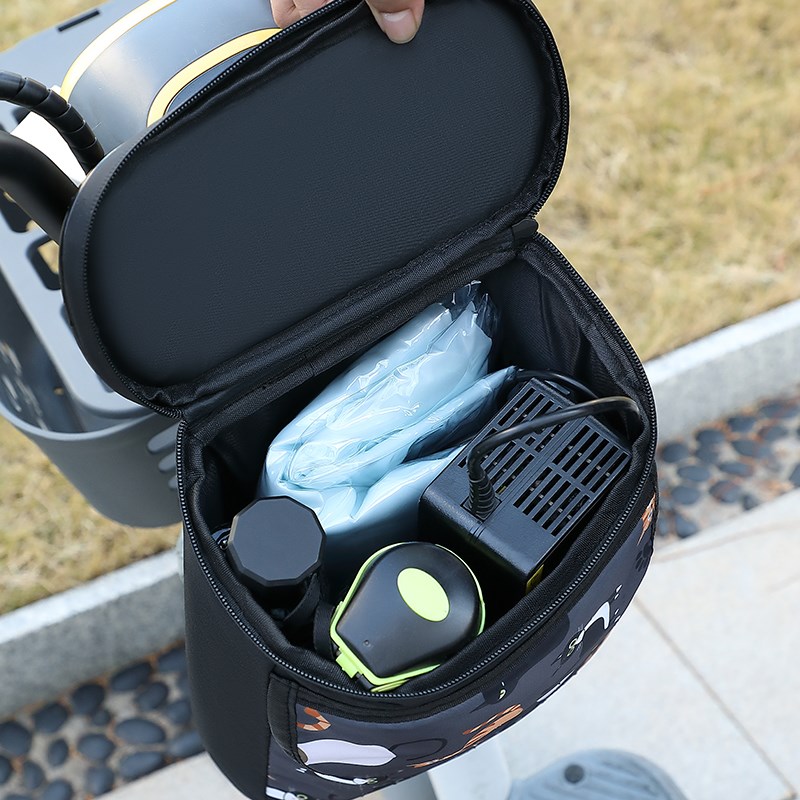 电动车挂包前置防水挂袋电瓶置物兜电车手机储物袋子三轮骑行通用