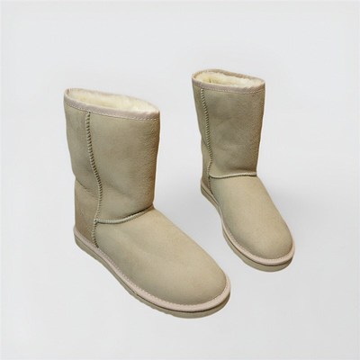 61-2瑕疵处理(看说明)中筒靴  真皮羊皮毛一体雪地靴 超值