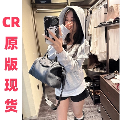 YOLO SHOP 黑色连帽卫衣女修身百搭设计感翻领美式开衫外套上衣