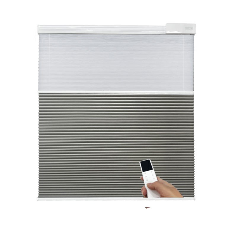 免打孔电动日夜蜂巢帘蜂窝帘卧室客厅全遮光遮阳智能语音百叶窗帘