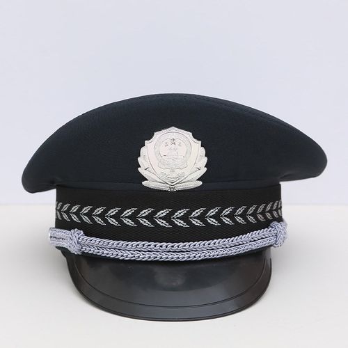 儿童小警帽大盖帽交警男女童通用背心保安大盖帽儿童演出大檐帽