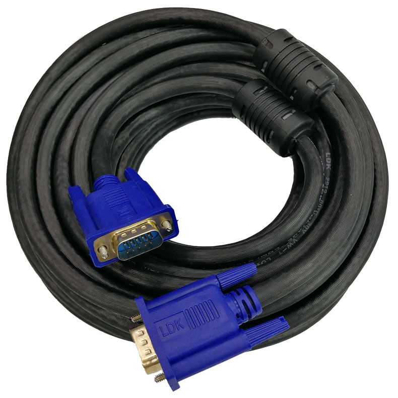 VGA线显示器连接线电视投影仪电脑视频信号线1.5-10米20米30M包邮