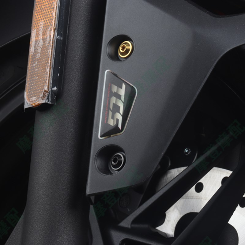 适用无极SR250GT踏板摩托车前风挡风板前挡泥板烧钛合金装饰螺丝