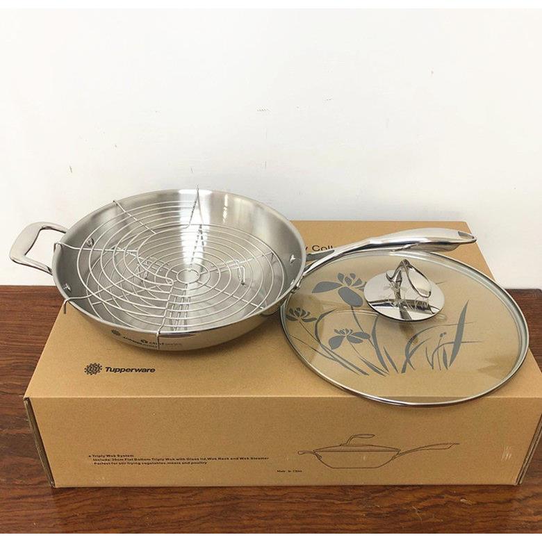 特百惠 新款大师锅 精钢多用锅/三层炒锅/美满人生不锈钢锅具套装