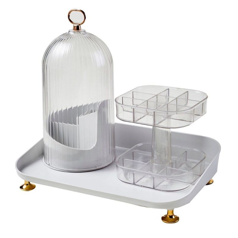 网红化妆收纳盒透明旋转化妆刷套装防尘分格口红眉笔桌面收纳盒,机械设备,其他机械设备,淘宝优惠券,粉丝福利购,淘宝优惠卷