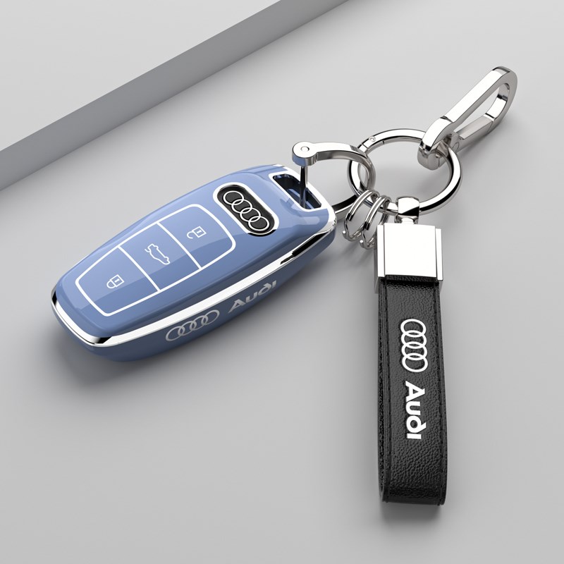 适用2023款奥迪a6l钥匙套男士a6汽车用品A3A8扣A7装饰壳