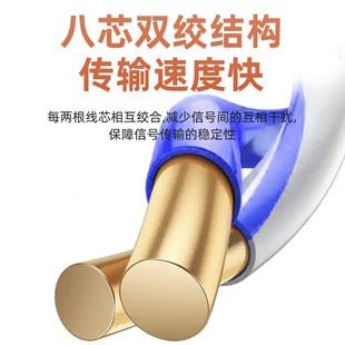 超七类网线8芯无氧铜双屏蔽双绞线千兆CTA7类通讯工程300米网络线