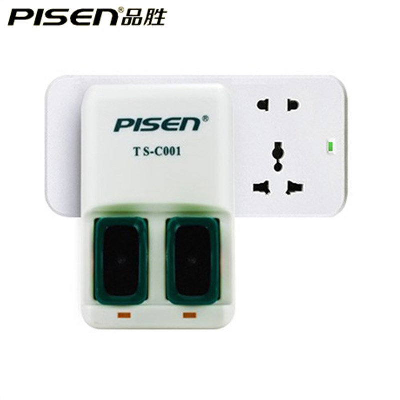 品胜9V方块形充电器电池套装 6F22 二电一充9V镍氢电池 无线话筒