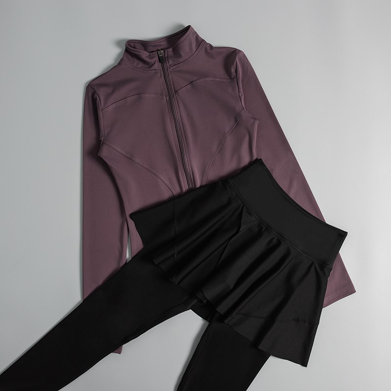 德国自行车骑行服长袖套装女夏季户外瑜伽健身速干立领速干运动服