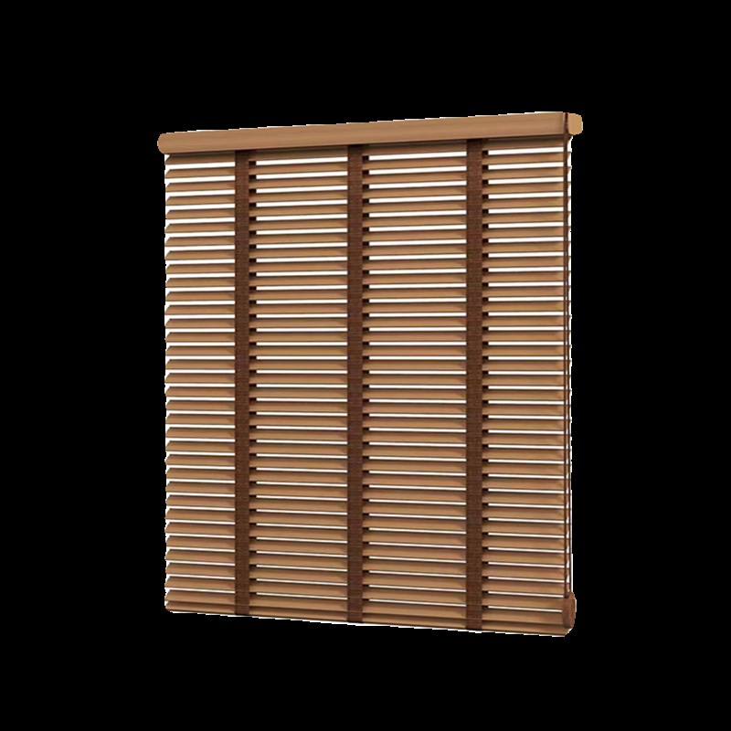 实木百叶窗帘客厅阳台卧室办公室电动木帘木质百叶帘遮光升降卷帘