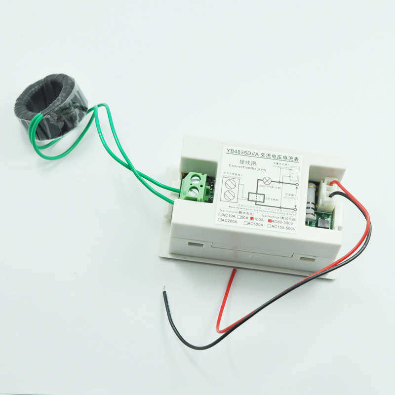 双显 交流电压表 电流表头一体 交流流电流表数显50A LCD数字显示