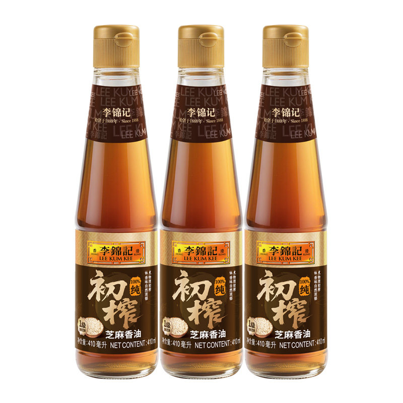 李锦记初榨纯香芝麻香油410ml瓶装物理一级香油厨房火锅串串油碟