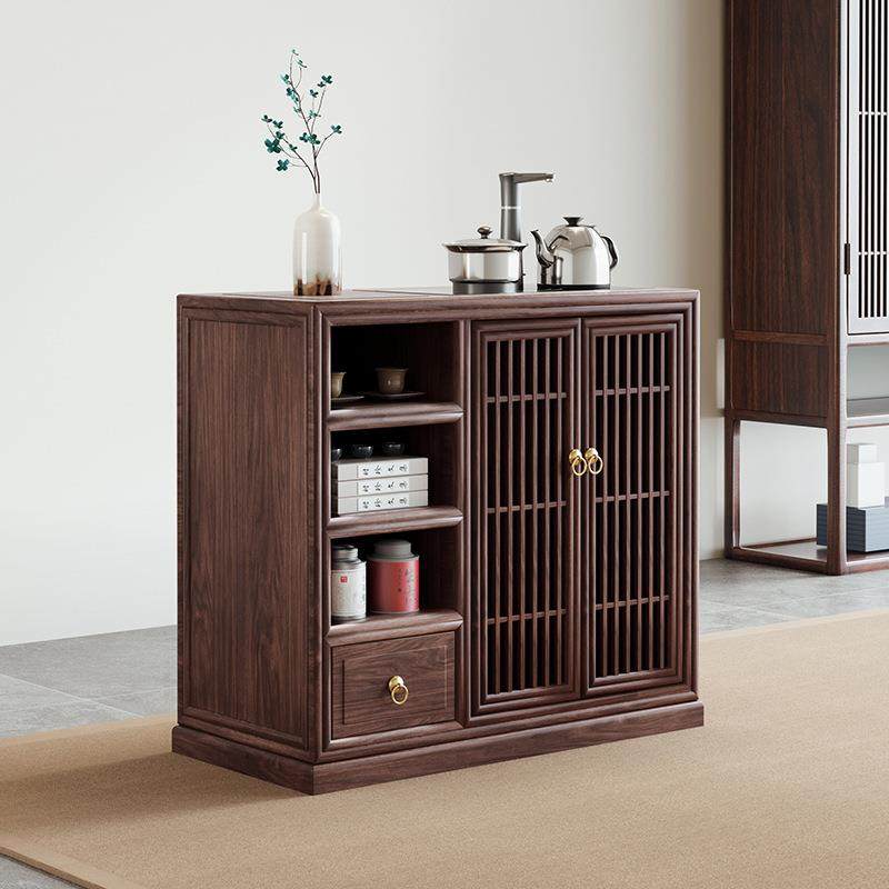 茶水柜实木胡桃木色茶水台茶边柜侧柜边几茶室烧水壶一体柜,商业/办公家具,茶台/茶桌,淘宝优惠券,粉丝福利购,淘宝优惠卷