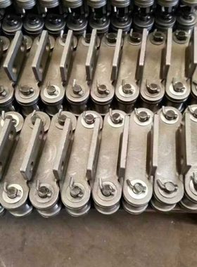 链板线链条P75P100 P125 P80P160双节距输送链条弯板链条打包机链