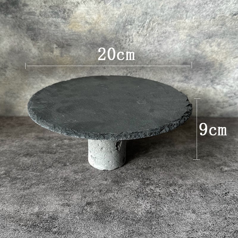 高级感首饰托盘展示盘高脚岩x石盘人物雕塑饰品陈列拍照展示架摆