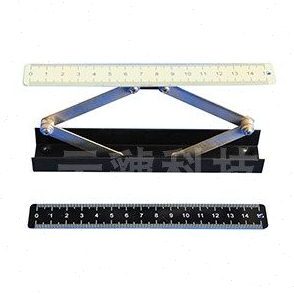 15cm可升降照相比例尺 拍照参照物高度可调节黑白双色金属比例尺