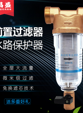 全铜前置过滤器反冲洗家用自来水B井水泥沙过滤中央净水包邮硅磷