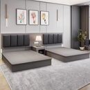 快捷宾馆标间经济双人床成套酒店家具公寓单间民宿客房大床衣柜桌