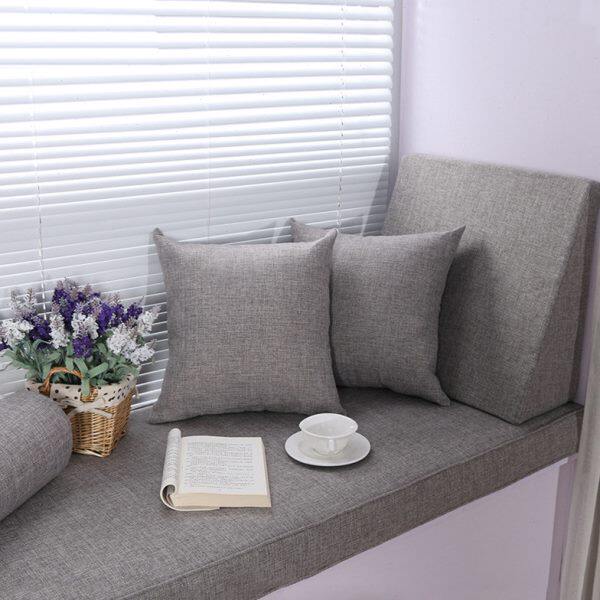 现代简约飘窗垫仿亚麻阳台垫子加厚榻榻米坐垫海绵垫窗台垫定做