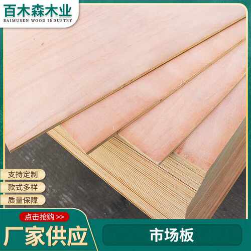 现货多层板胶合板家具板市场板5-25mm桉木密度包装夹板床板三合板