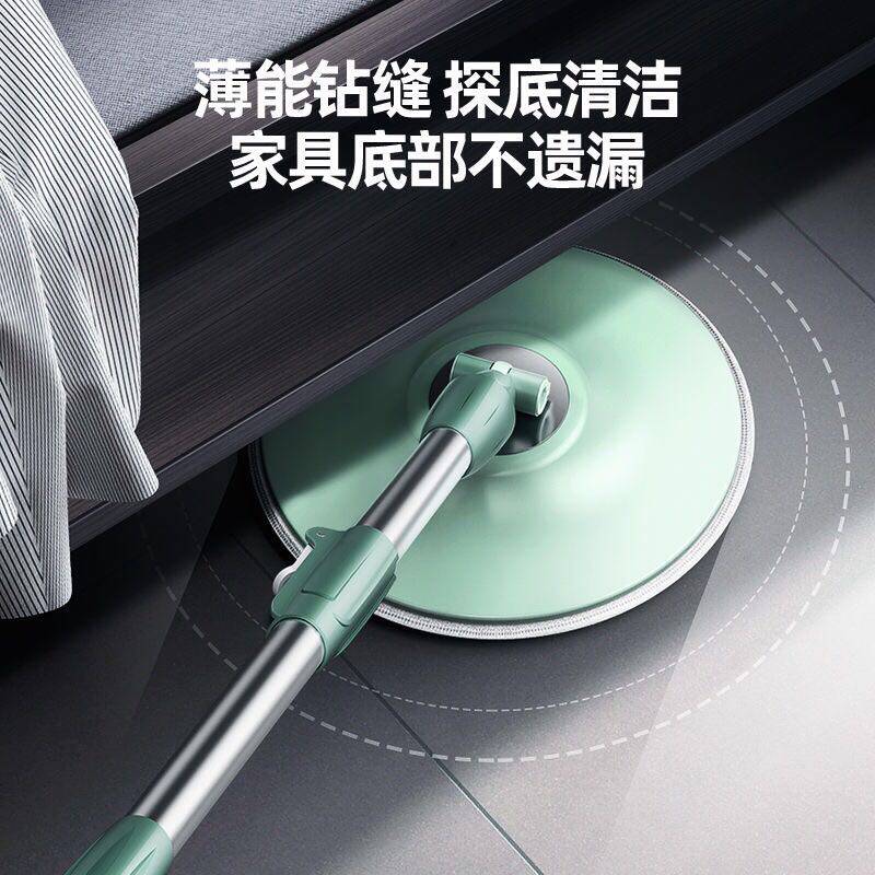 旋转拖把桶家用免手洗圆盘拖把瓷砖木地板懒人拖地干湿两用一拖净